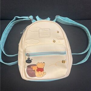 Loungefly Cream and Light Blue Winnie the Pooh Mini Backpack